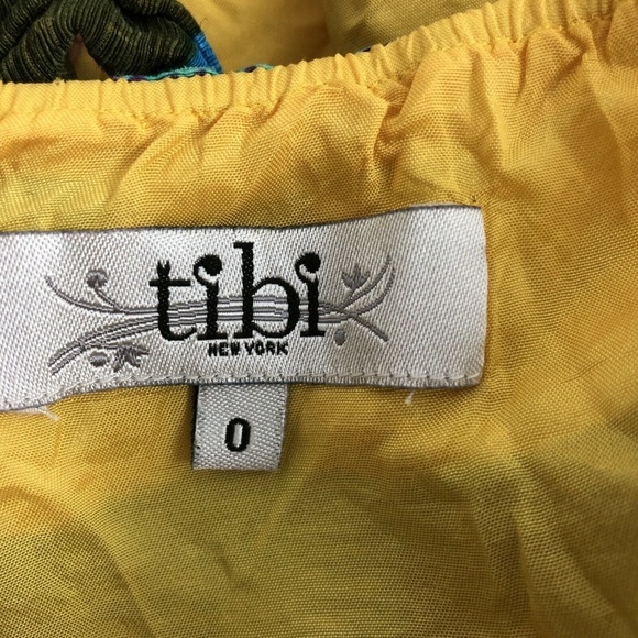 TIBI size 0 Silk Blend Geometric Tube Top Lined - Picture 6 of 7